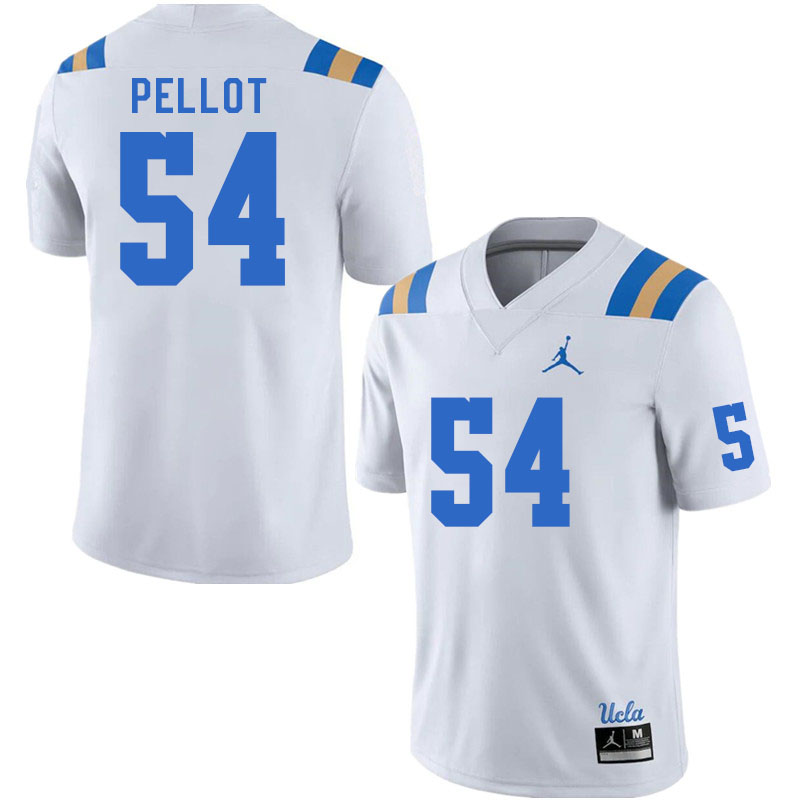 Men #54 Donavyn Pellot UCLA Bruins College Football Jerseys Stitched Sale-White